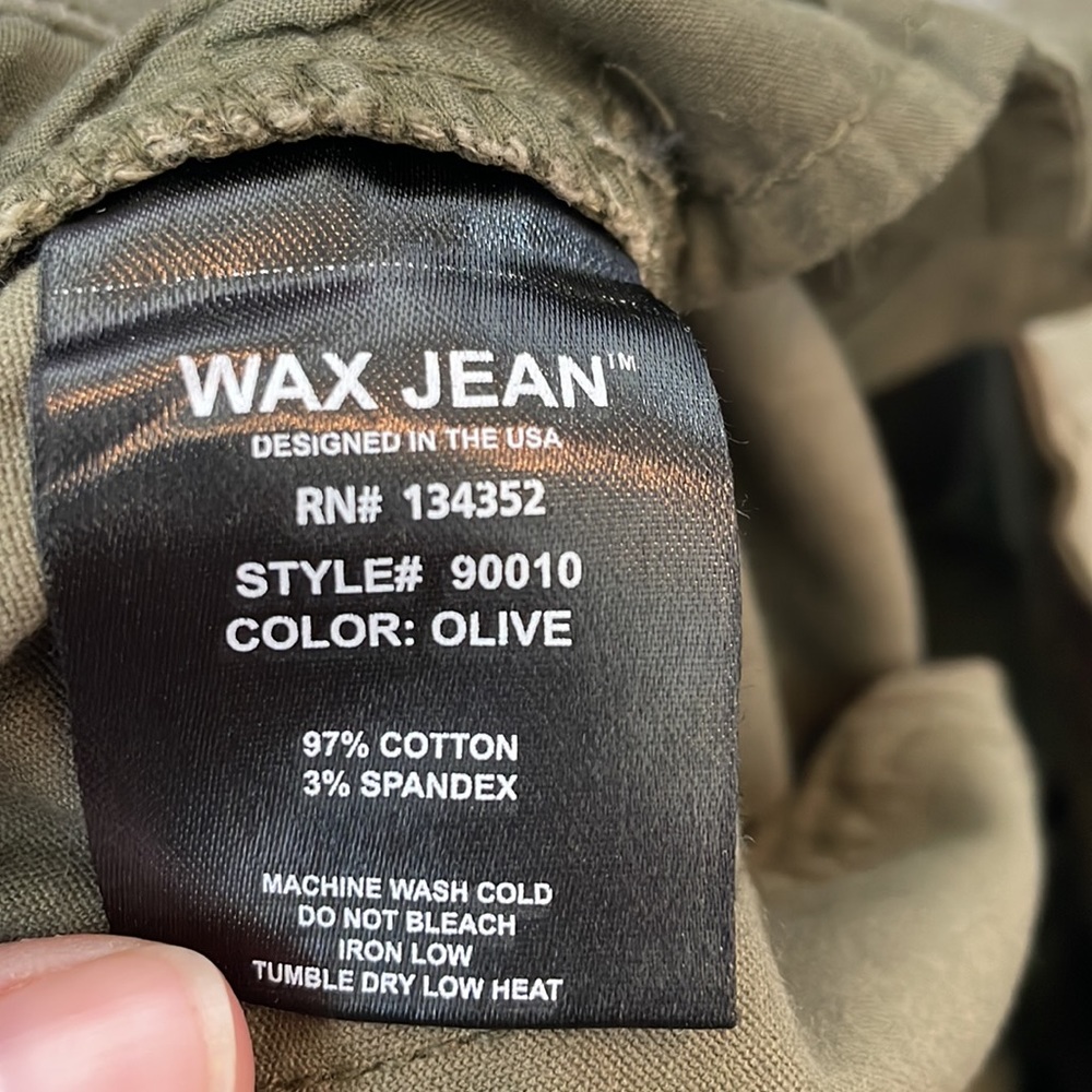 Wax Jeans Juniors Size Hunter Green Cargo Utility Skinny Leg Pants Size 3 - Picture 5 of 5